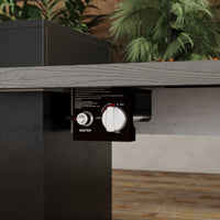 54" Modern Propane Fire Pit Table with 50,000 BTU, Hidden Tank Storage and Cover
