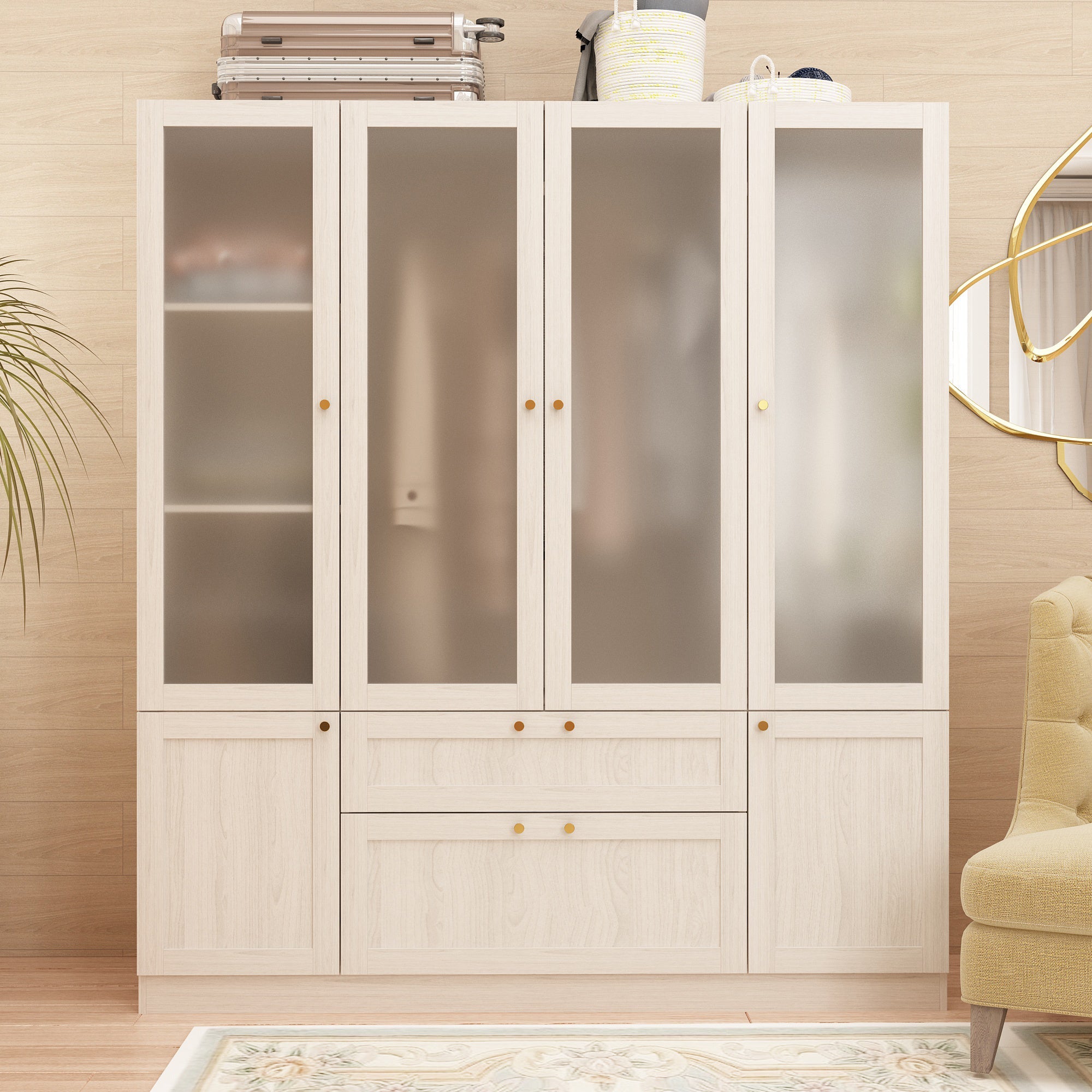Solid + Manufactured Wood Armoire