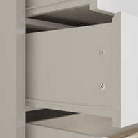 47.2" Contemporary White Display Cabinet with LED Lighting & Glass Doors