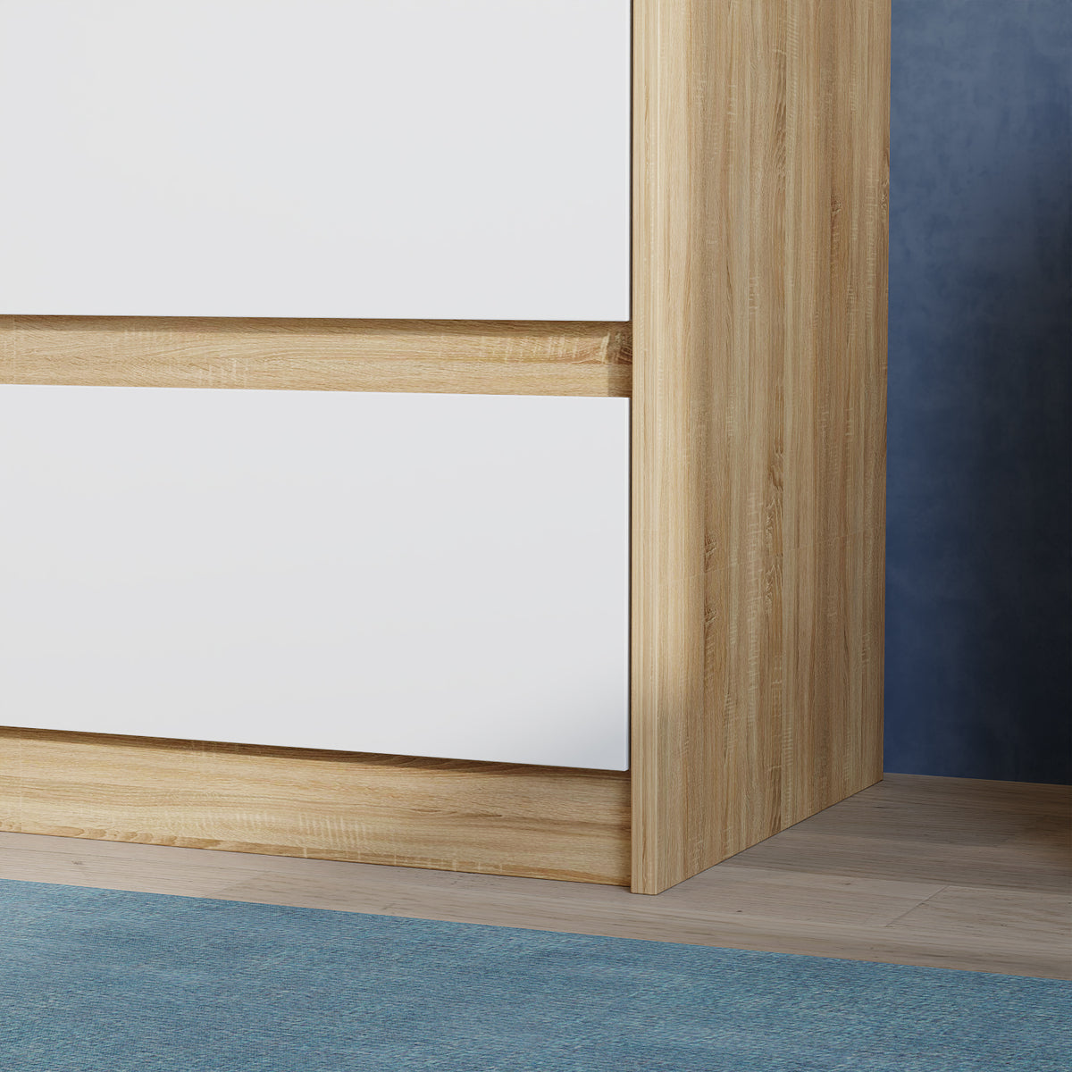 63” Wide Modern Minimalist 9-Drawer Dresser & Storage Sideboard