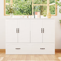 55.9" Modern White Murphy Bed With Nightstands And Fold-down Panel