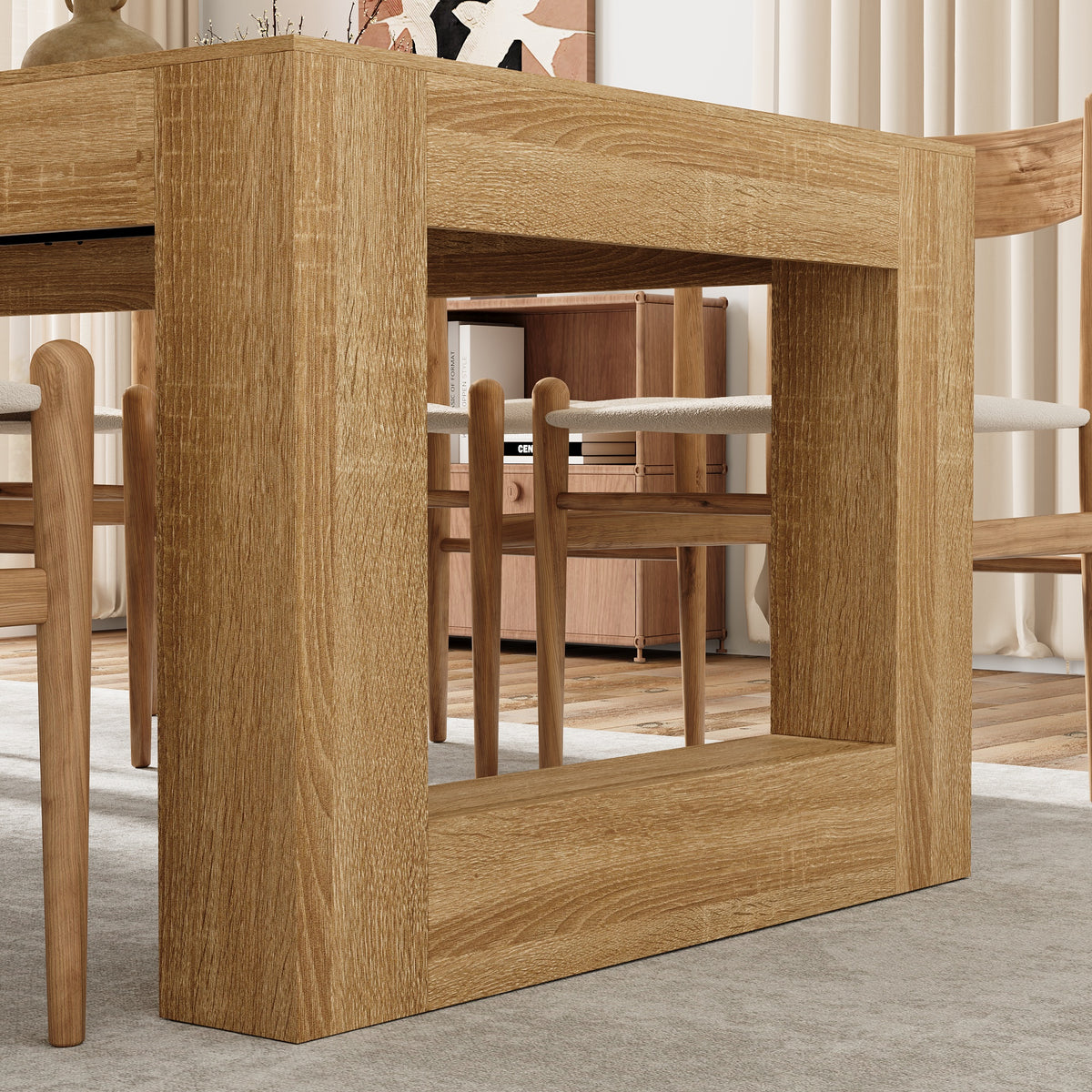 Modern Natural Wood Executive Desk