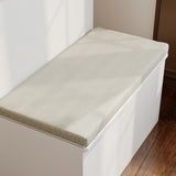 31.5 inches Modern White Entryway Storage Bench with Cabinet and Upholstered Seat