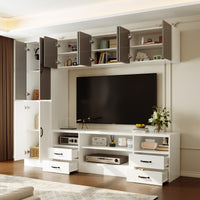 Modern living room with a television and entertainment unit.