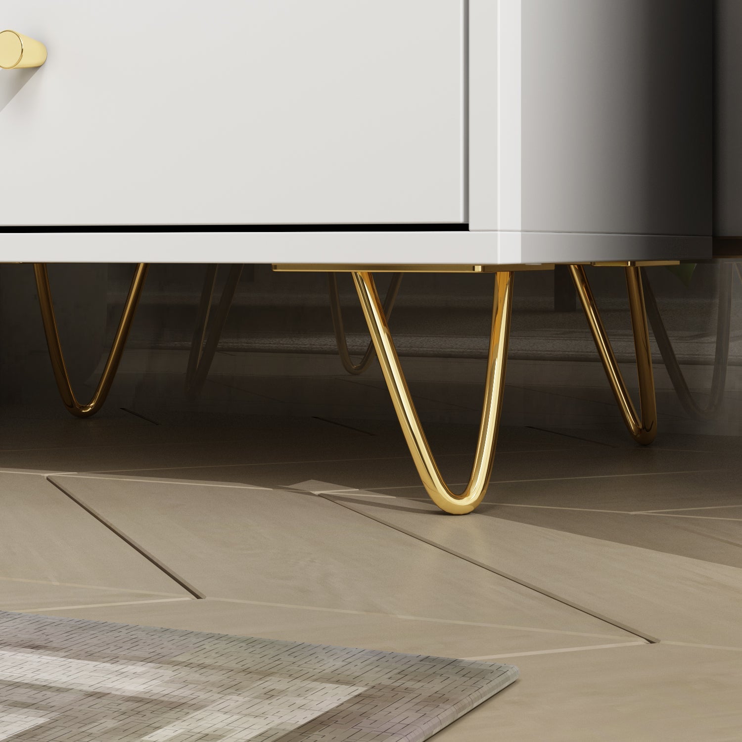 Nightstand Modern Bedside Table with Solid Wood Legs Minimalist and Versatile End Side Table 3 Drawers