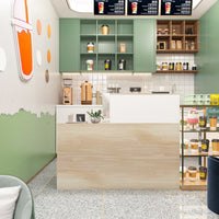 Reception Desk with Counter & Filing Cabinets for Checkout & Retail