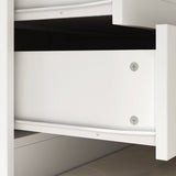 95 inches Modern Glam White Dresser and Vanity With Lights And Versatile Storage