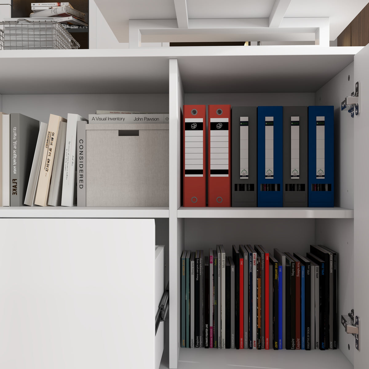 63" Modern White U-Shaped Standing Desk with 3 Memory Presets, Drawer and Open Storage