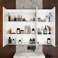 47.2" Modern Frameless Medicine Cabinet with Mirror and 3 Shelves