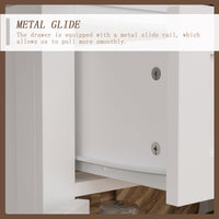 30" Modern Minimalist White Tall Storage Cabinet with 6-Tier Adjustable Shelves, Drawers and Shutter Door