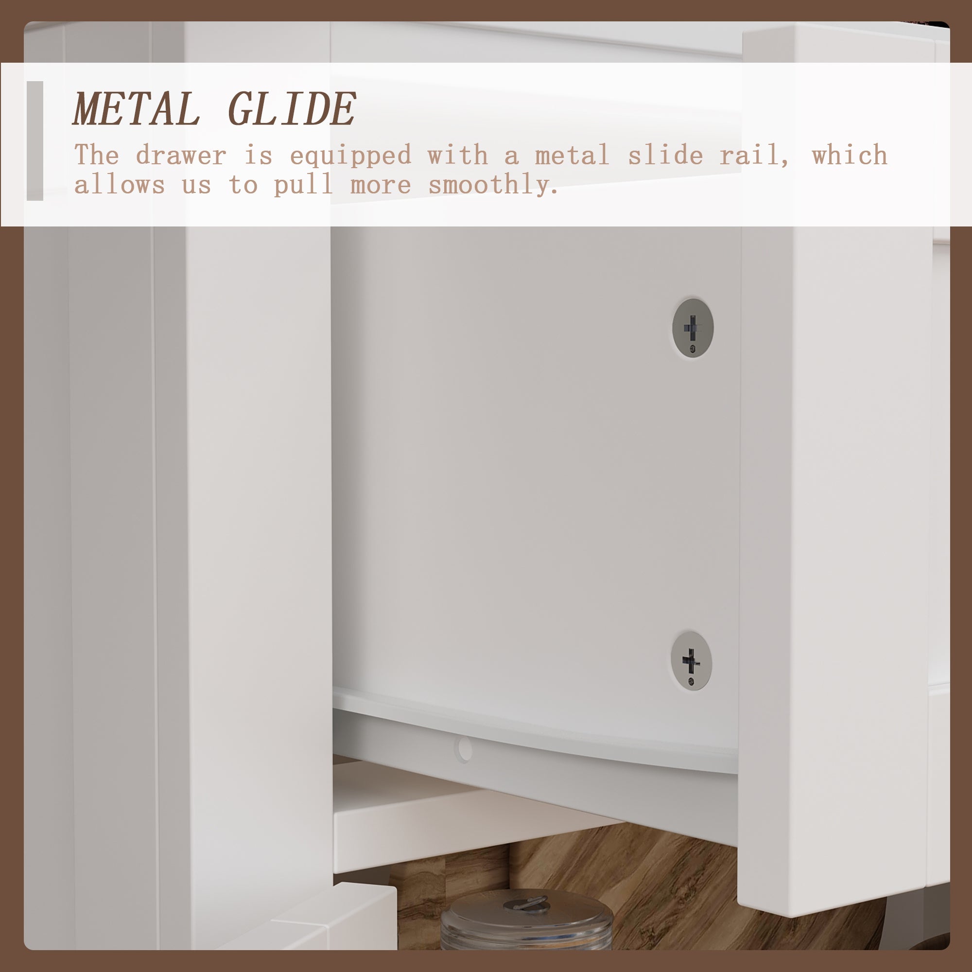 Tall Storage Cabinet With 6-Tier Adjustable Shelf & Drawers