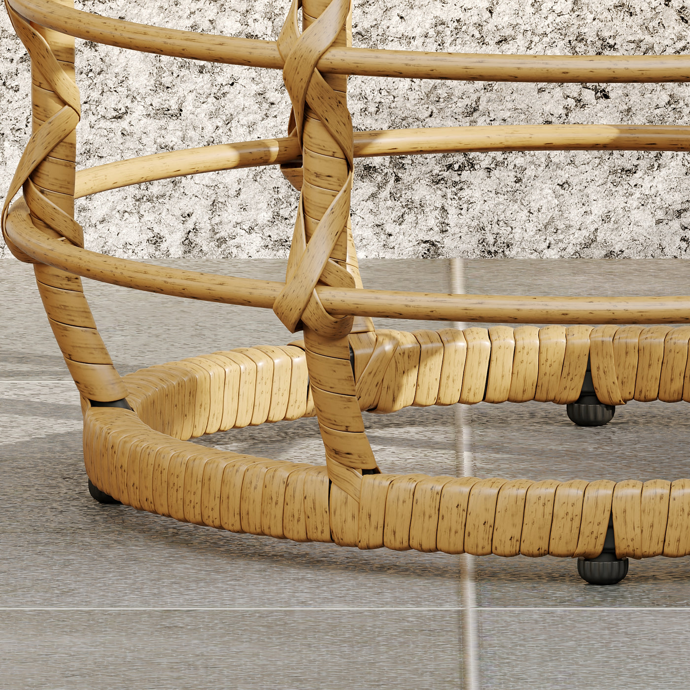 17.7" Boho Wood Solar Nesting Tables with Built-in Lights