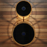 17.7 inch Boho Wood Solar Nesting Tables with Built-in Lights