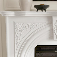 55.2" Built-in Electric Fireplace with Carved Mantel