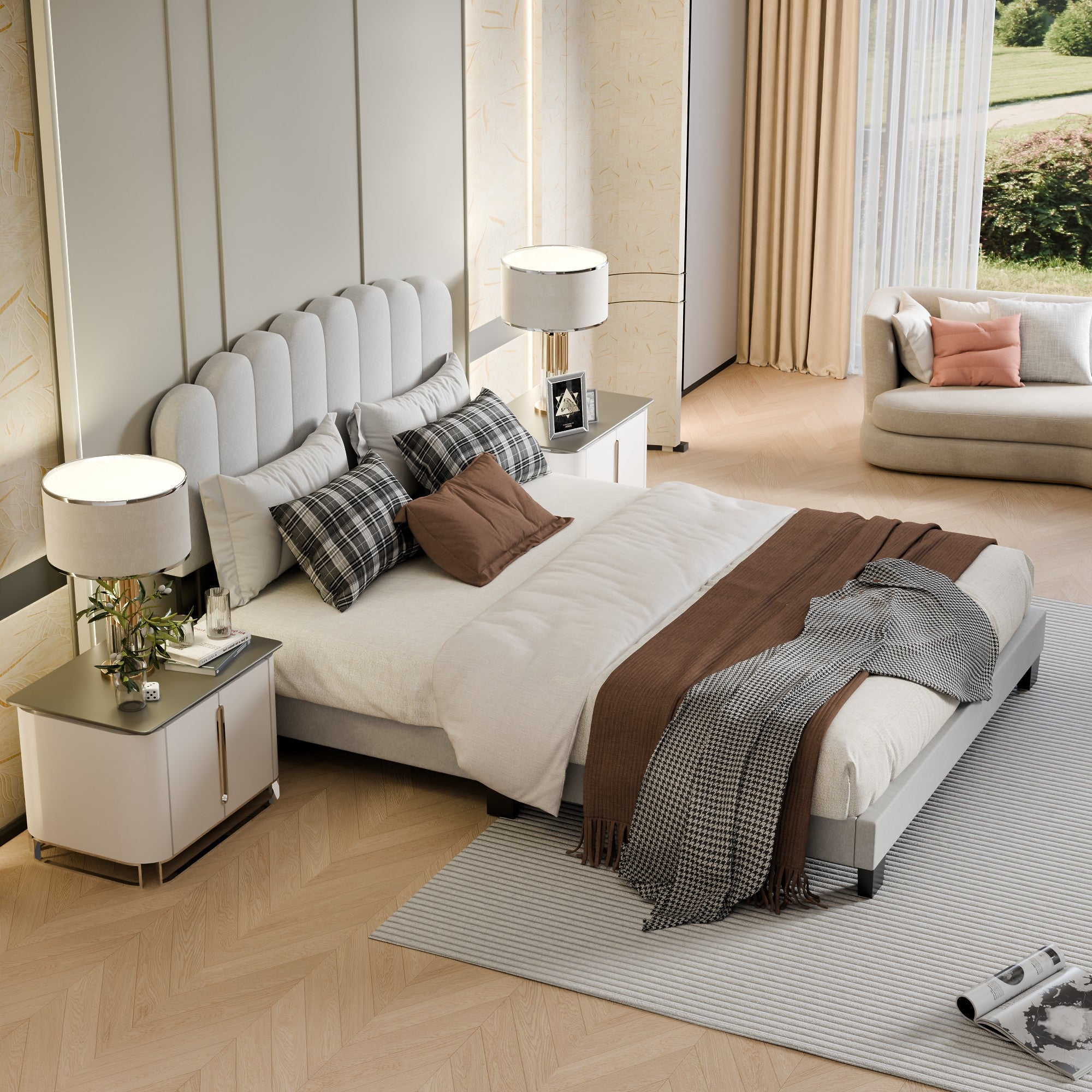 Low Profile Platform Bed With Modern Design