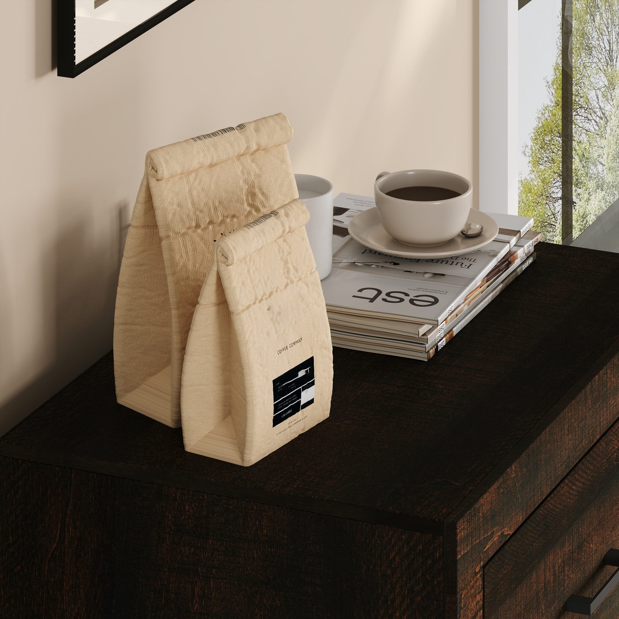 5 Drawer Vintage Woodgrain Accent Chest