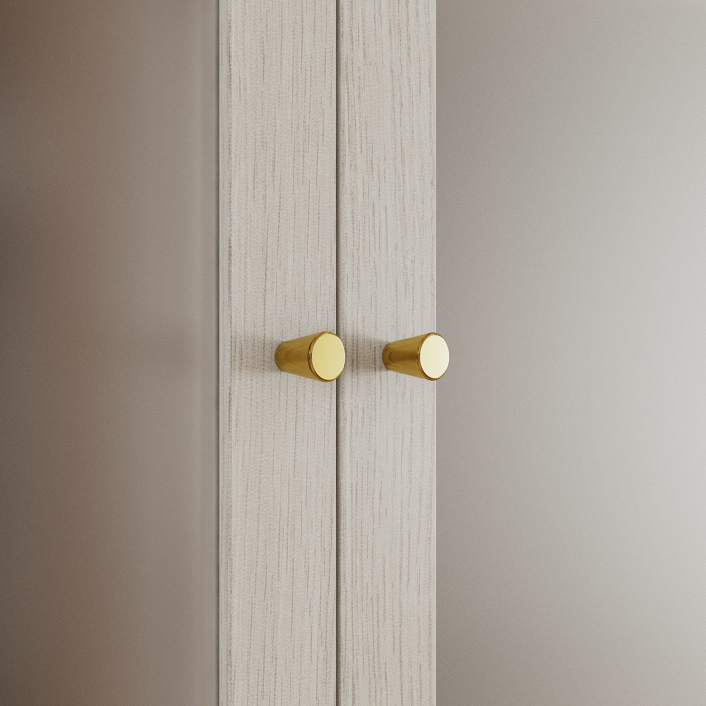 31.5" Modern Minimalist Natural Glass Display Cabinet With Gold Handles And Storage Drawers
