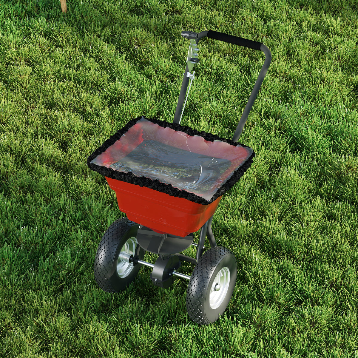 80 Lbs Adjustable Tow Behind Grass Seed & Fertilizer Spreader