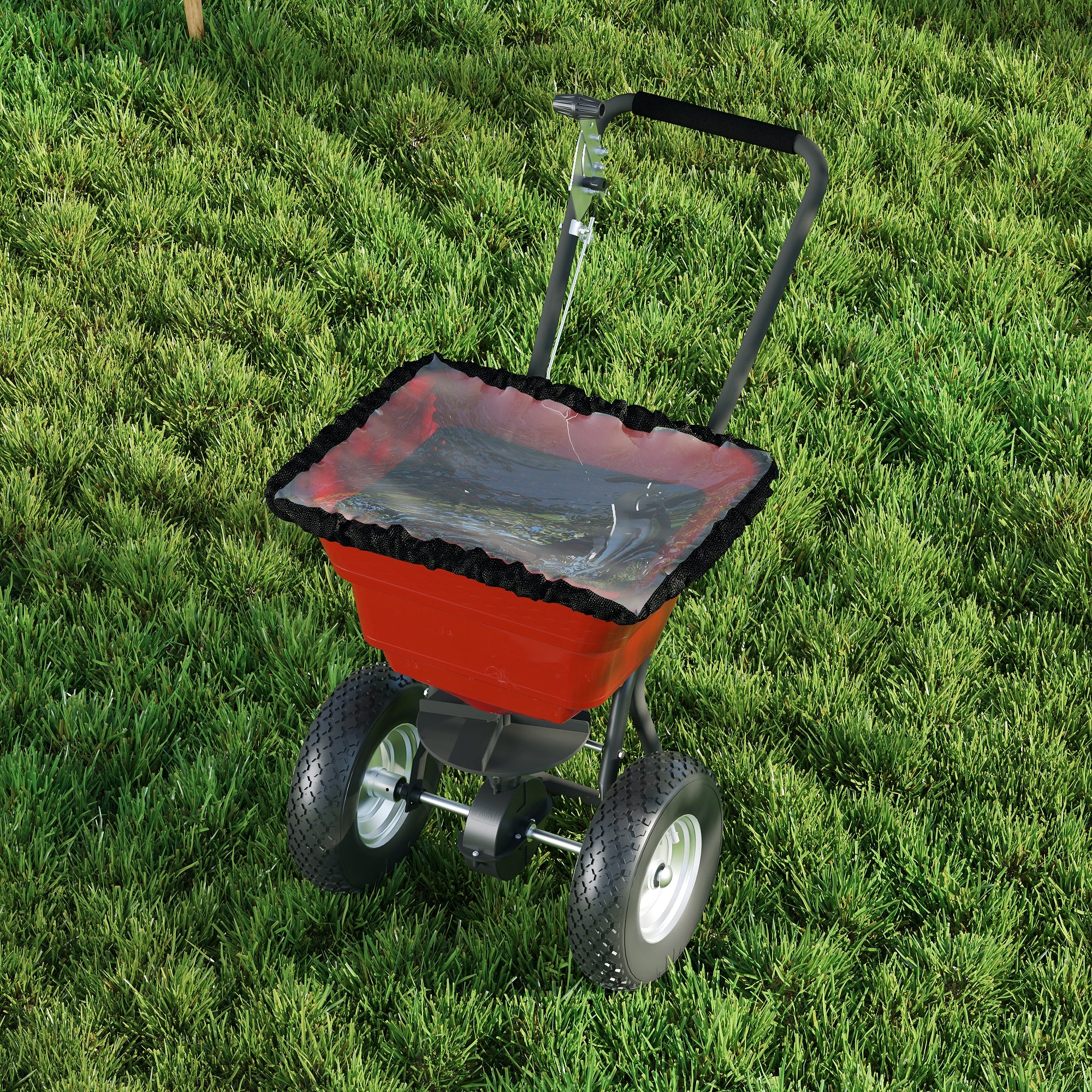 80 Lbs Adjustable Tow Behind Grass Seed & Fertilizer Spreader