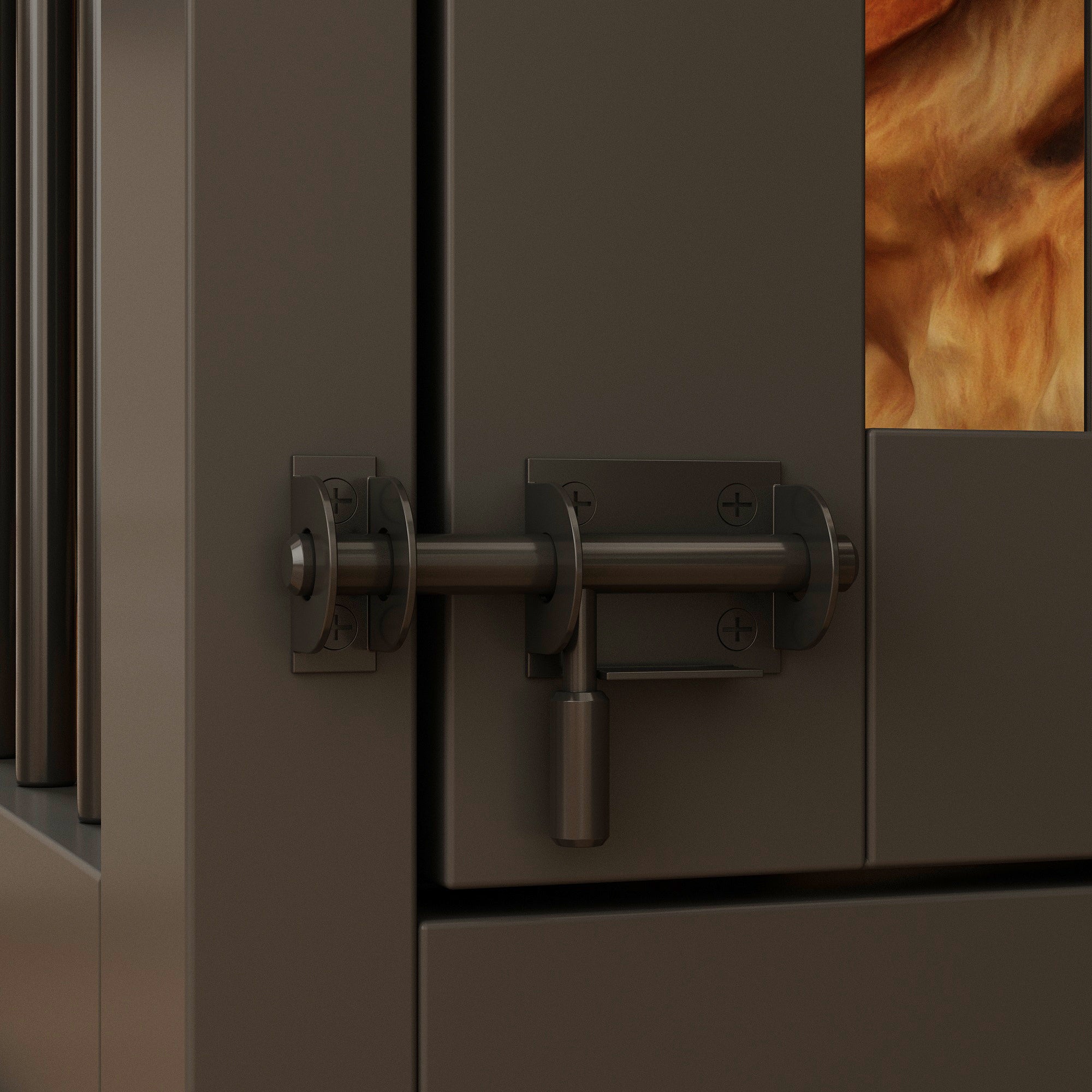 Corner Dog Crate With Divider