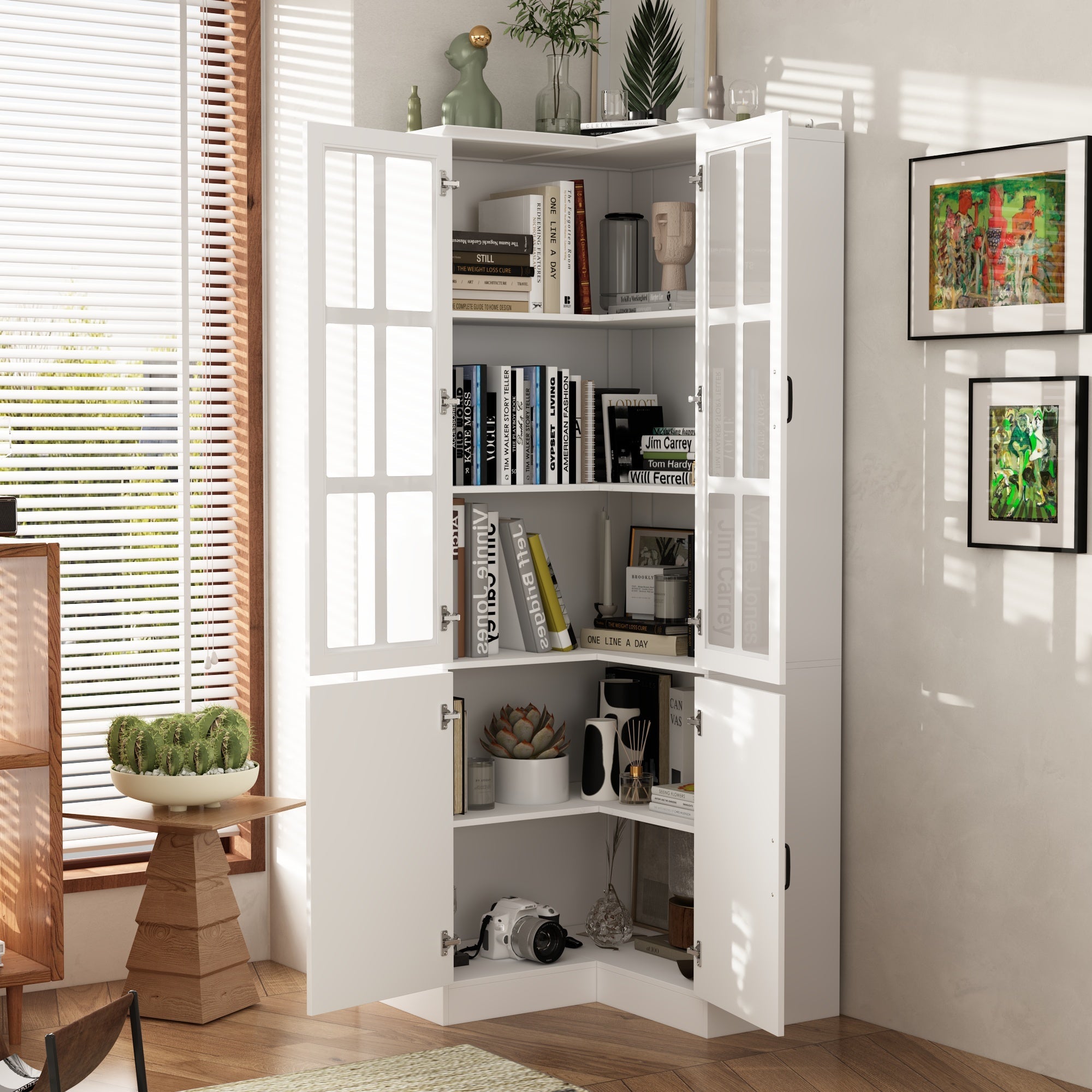 31.5 Wide Corner Home Office Cabinet