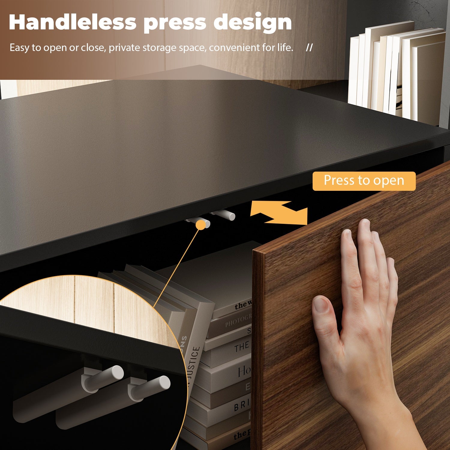 L-Shaped Corner Computer Desk with Drawers Brown Wood Grain