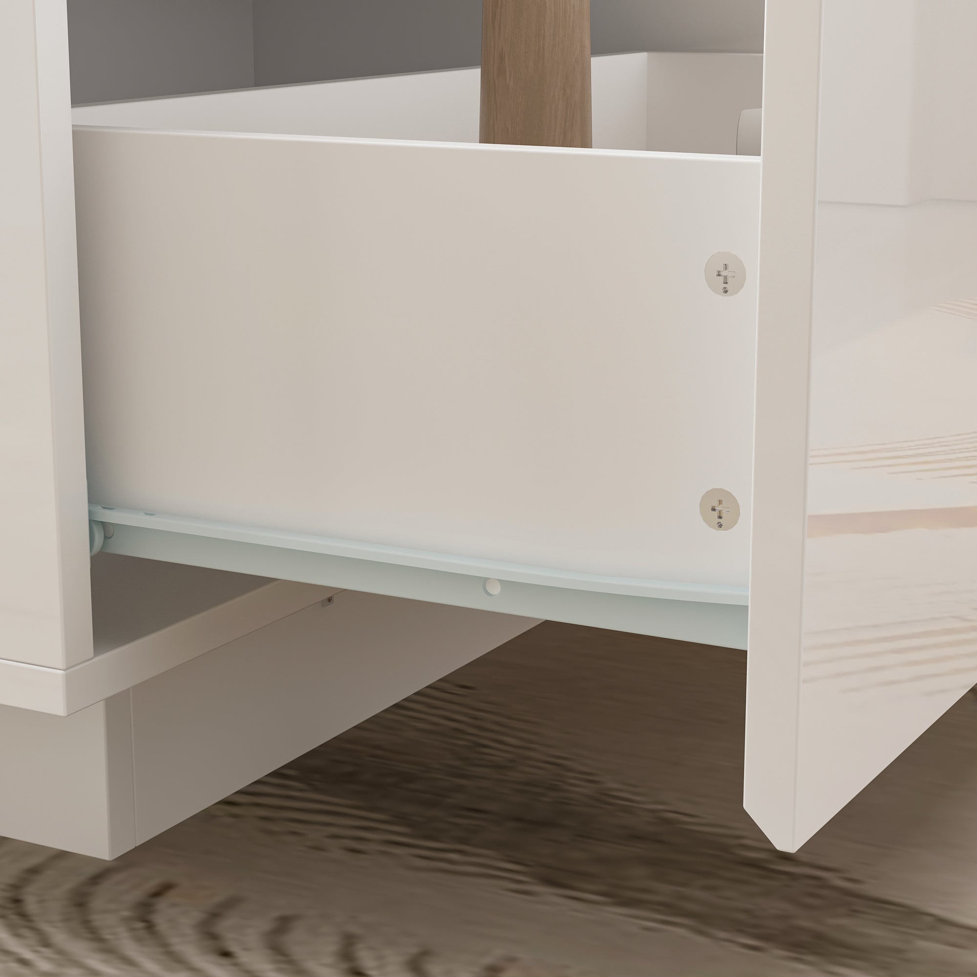 Coffee Table Storage High Gloss Coffee Tables LED Lighting Cocktail - 47.4"W