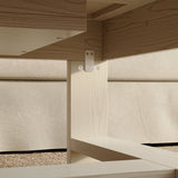 47.2 inches Modern Minimalist White Coffee Table With Groove Design