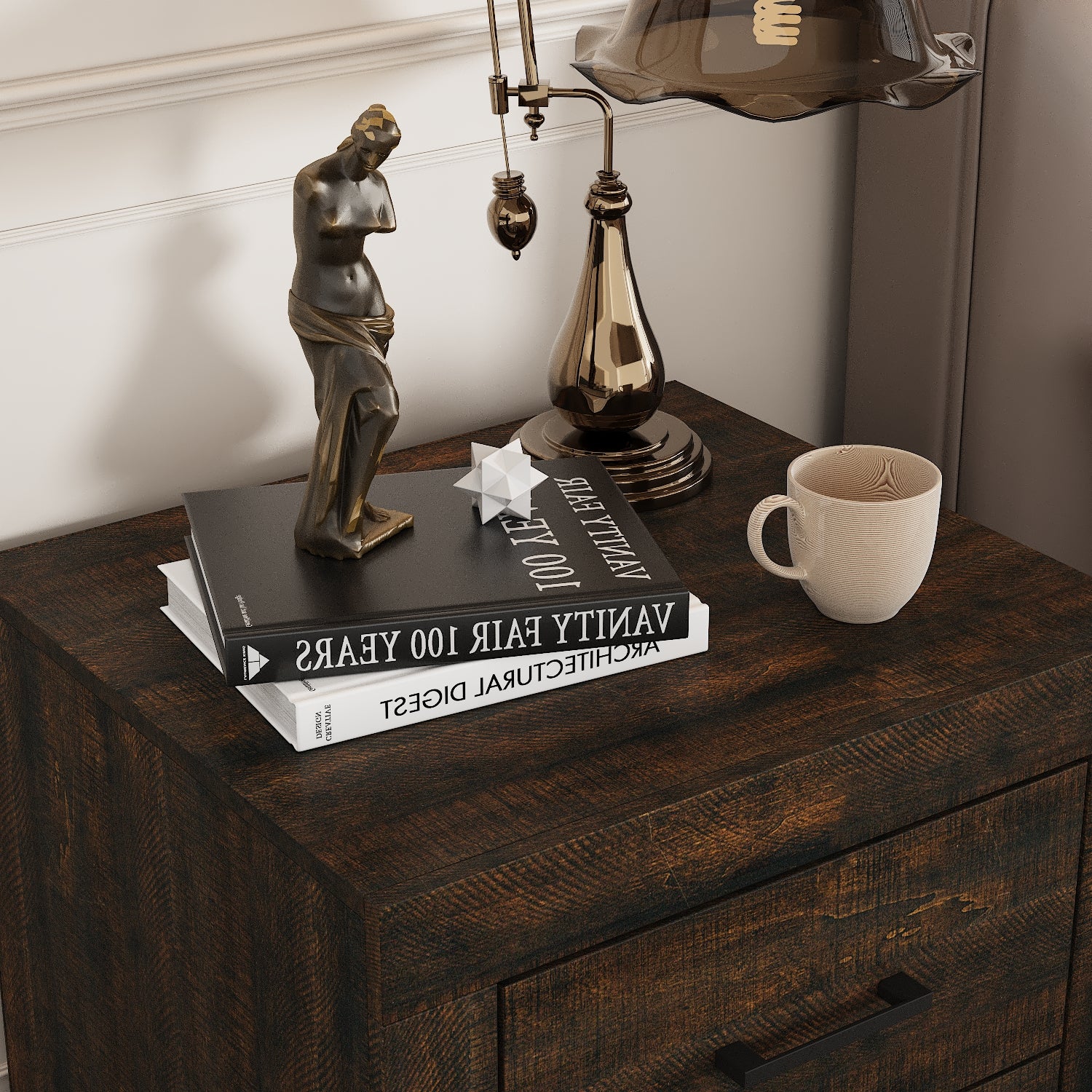 19.7'' H 2-Drawer End Table