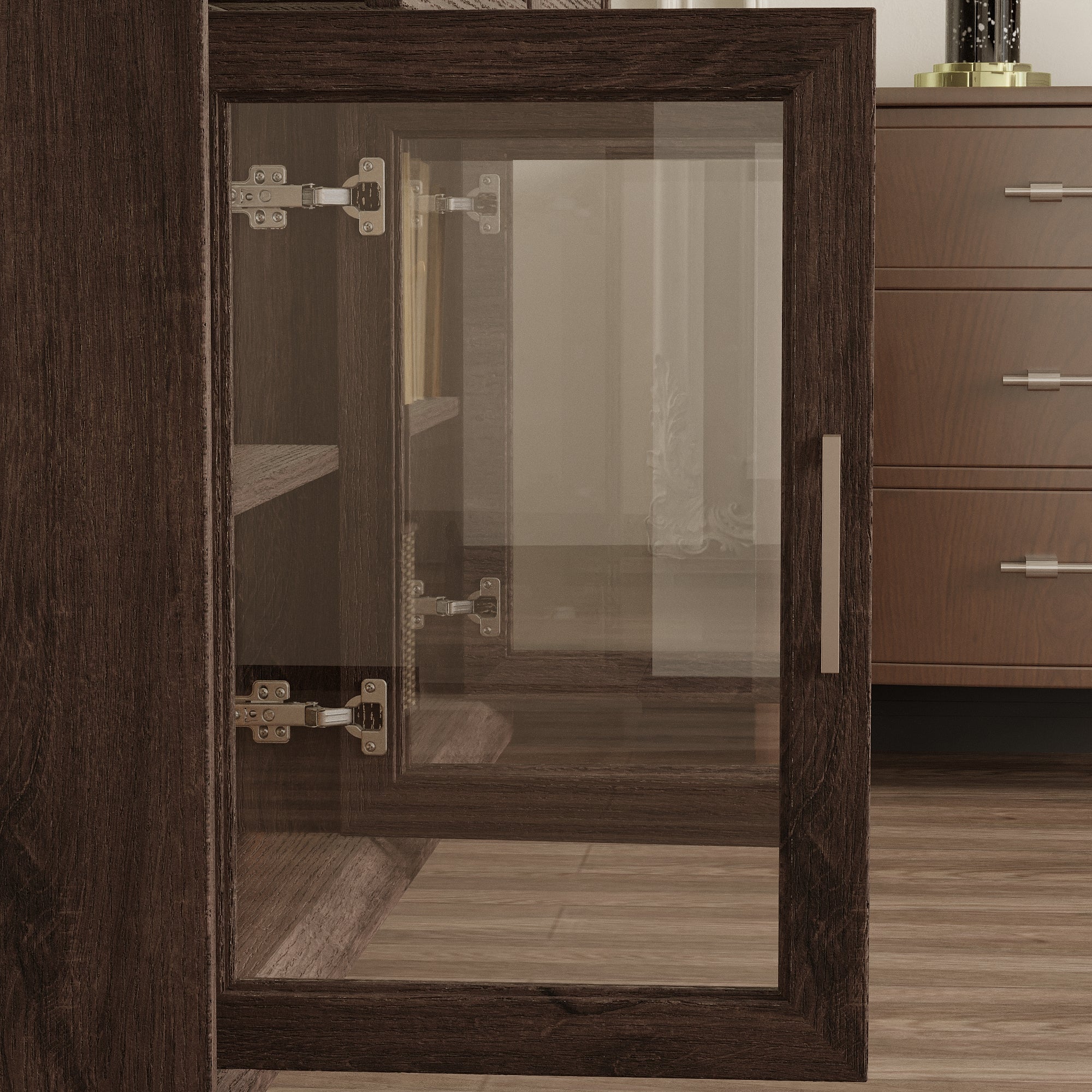 63" W Sideboard Cabinet Buffet Storage Cabinet