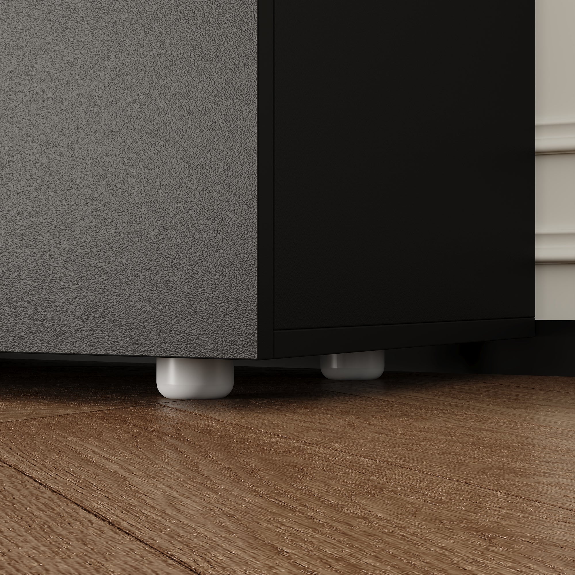 Distressed 6-Drawer Sideboard with Grain Texture - 59" Wide