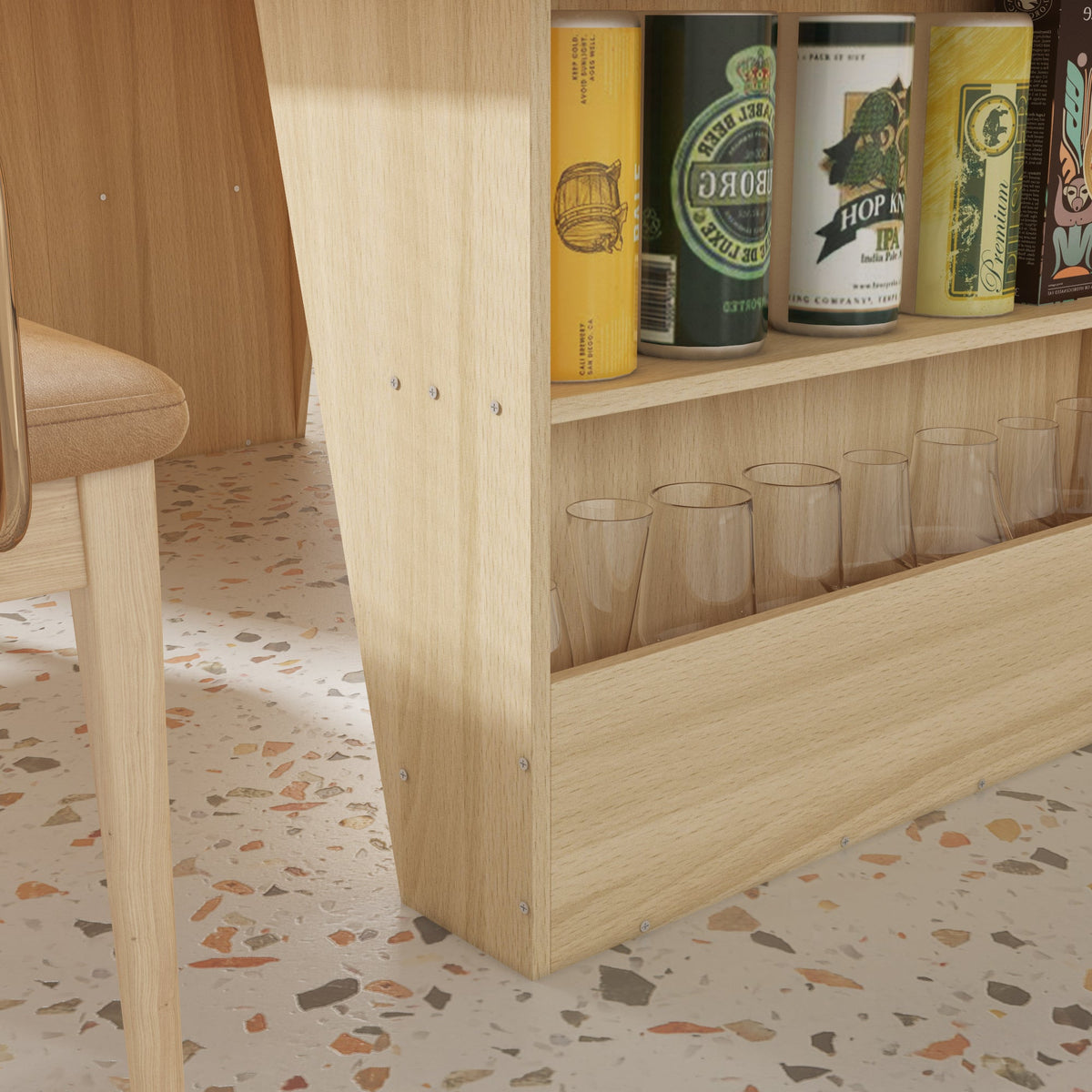 78.7" Modern Wood Dining Table with Storage Shelves