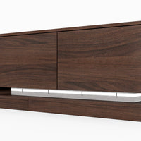 Modern Brown Coffee Table with Ambient Lighting