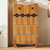 23.6" Playful Brown Monster-Themed Storage Cabinet with 4 Drawers