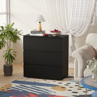 30.3" Modern 3-Drawer Nightstand / Small Dresser with Handle-Free Design