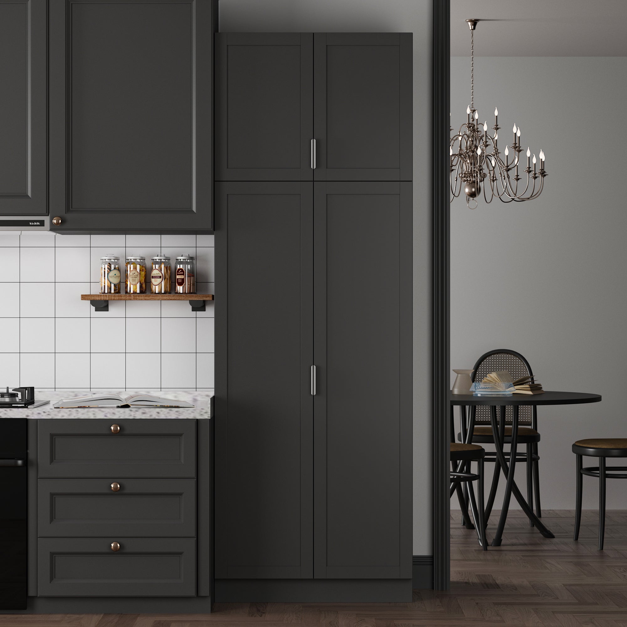 90.6” H Pantry Cabinet