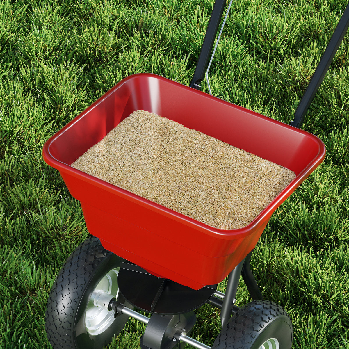 80 Lbs Adjustable Tow Behind Grass Seed & Fertilizer Spreader