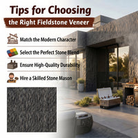 Dark Speckled Faux Stone Wall Panel Set of 8, Lightweight Indoor & Outdoor Decorative Wall Panels, view 8