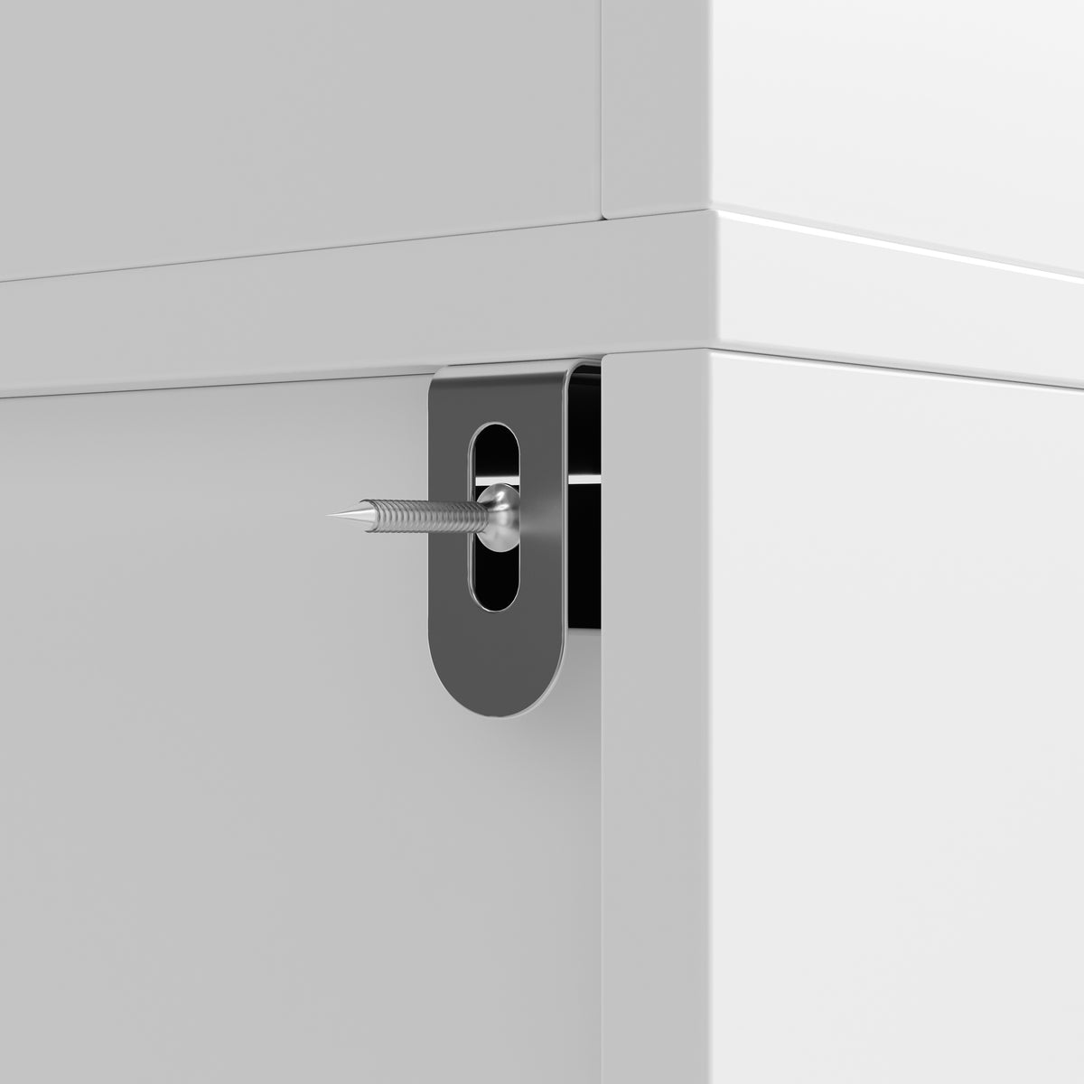 31.5'' Modern White EV Charger Cabinet with Cable Hooks, 2 Drawers and Storage Cabinet