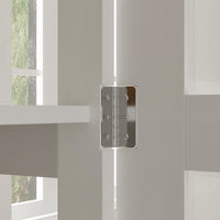 31.5" Modern Minimalist White Lacquer Bookcase with Glass Doors