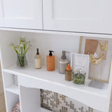 31.5 inch Modern White Toilet Storage with Tissue Holder