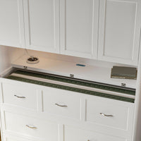 57.8" Modern White Storage Bed with Socket, view 12