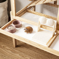 34.9" Elevated Small Animal Cage with 2 Level Play Area