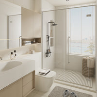 Black Shower System With LED Display Screen