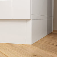 Large Wardrobe Closet Storage 3-Door Cabinet with Hanging Rod Ceramic Handle