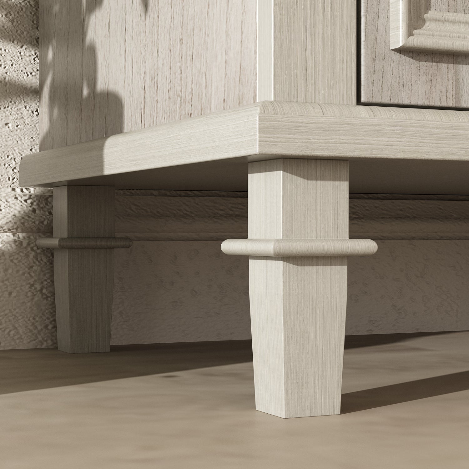 Bookshelf Cabinet Large Grey Sideboard with 3-Tier Open Shelf & 2 Drawers