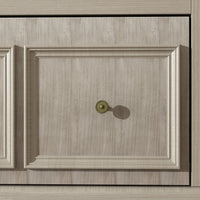 Bookshelf Cabinet Large Grey Sideboard with 3-Tier Open Shelf & 2 Drawers