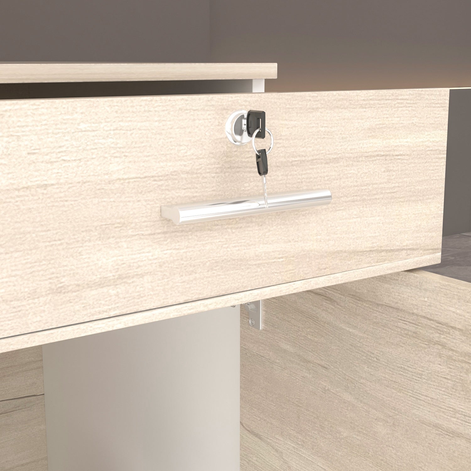 Reception Desk with Counter & Filing Cabinets for Checkout & Retail