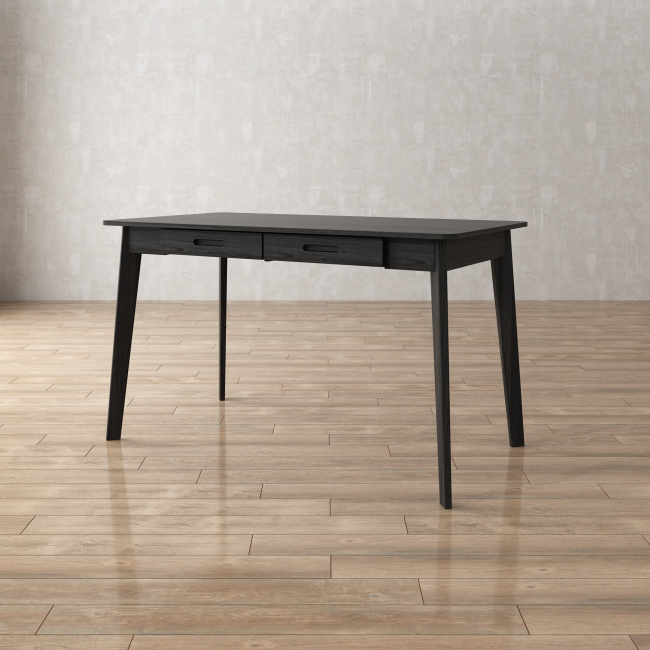 Wooden Minimalist Desk Wide Study Desk Sturdy & Stable 47.2"W