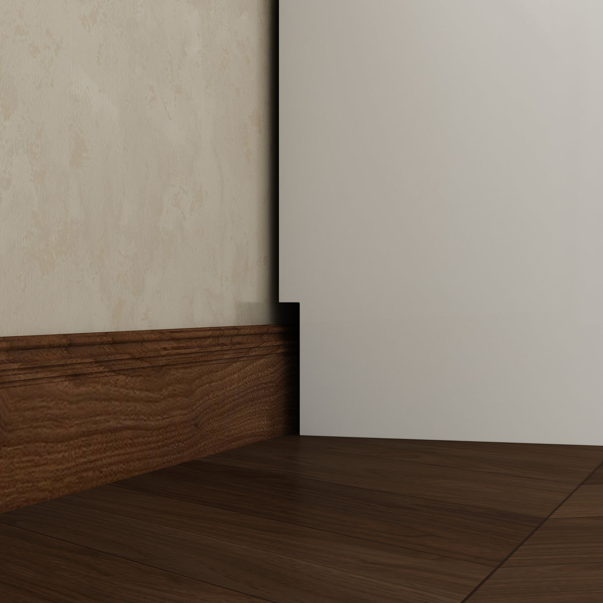 35.4" Modern White L-Shaped Corner Wardrobe with Top Cabinet
